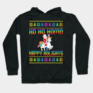 Holi gays Christmas Gay Pride LGBT Hoodie